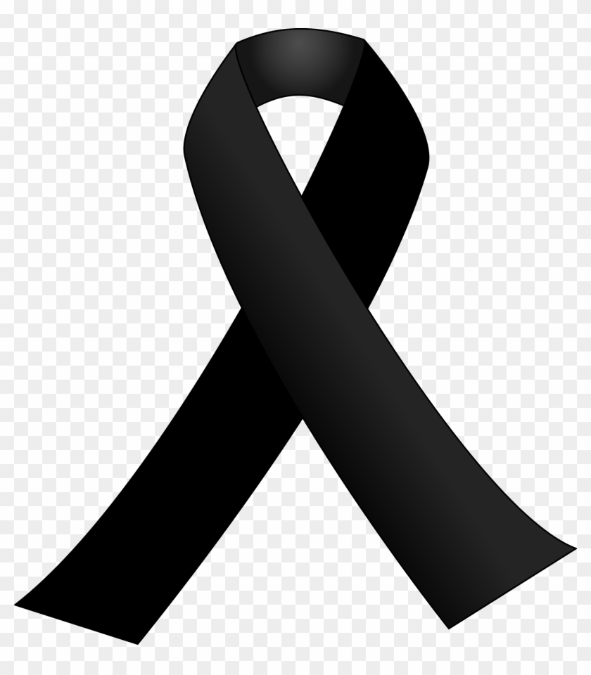 Black Funeral Ribbon Black Ribbon Mourning Png Free Transparent Png Clipart Images Download