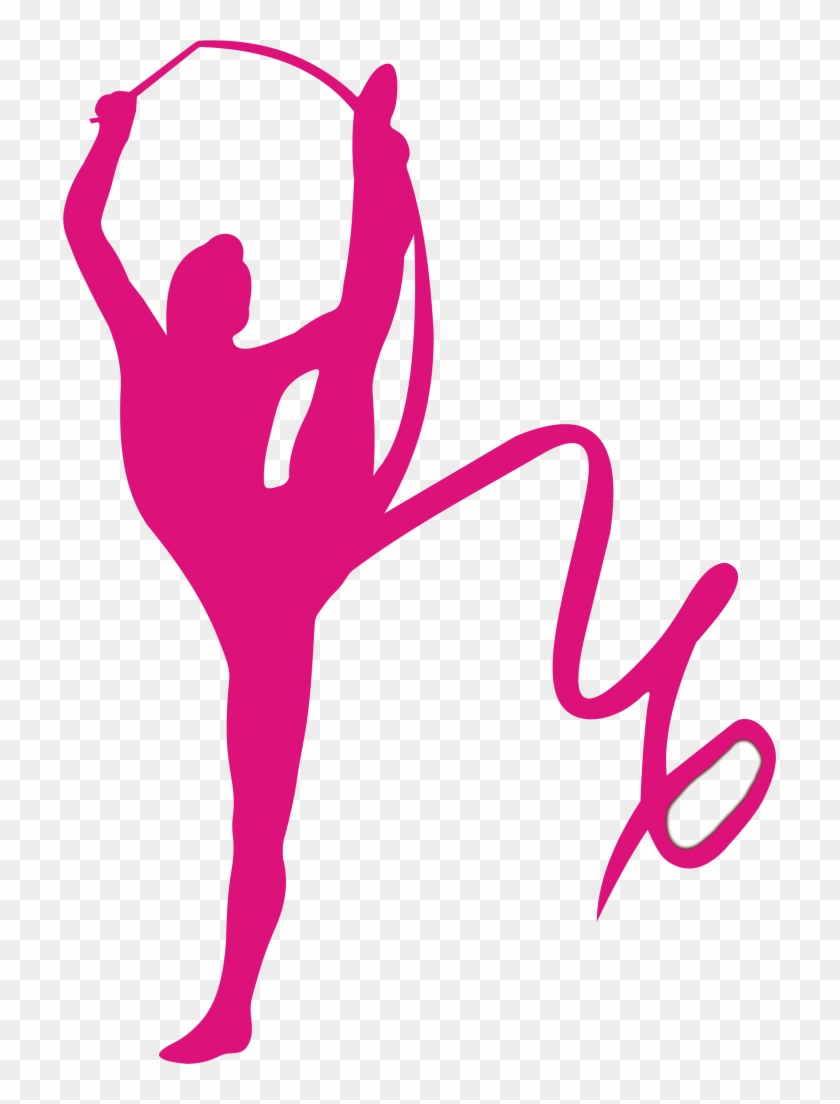 Bailarina Ginástica Ritmica Rosa 713×1,024 Pixeles - Arabesque Rhythmic Gymnastics Silhouette #227277