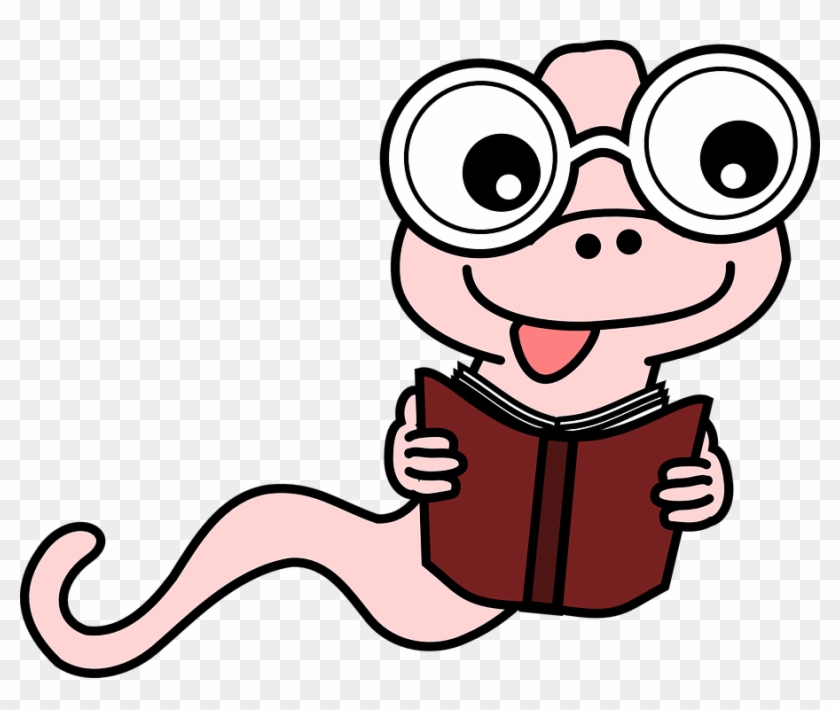 Spectacles Bookworm, Book, Education, Reading, Worm, - Funny Book Clip Art #227310