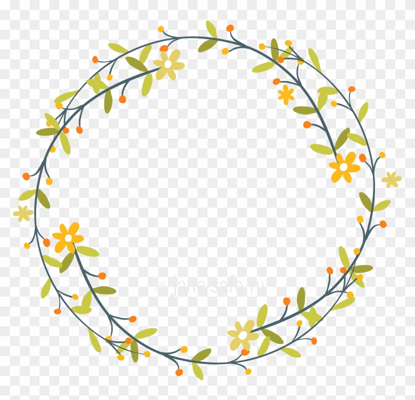 Png Тонкая Рамка Из Цветов - Wreath #227354