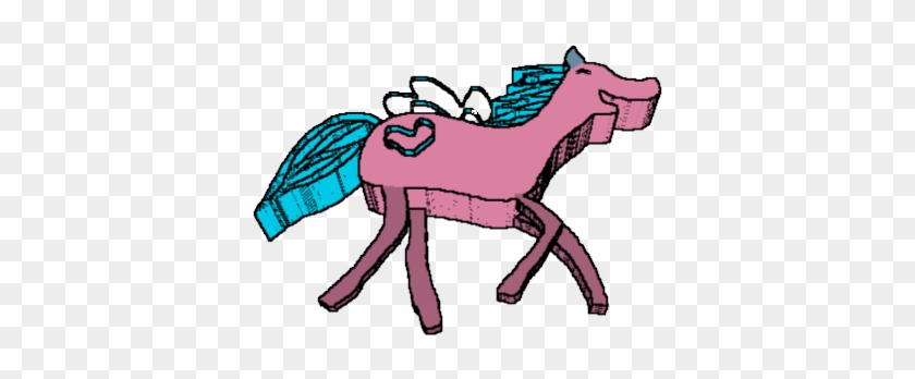 A 3d Model Of A Unicorn - Cartoon #227591