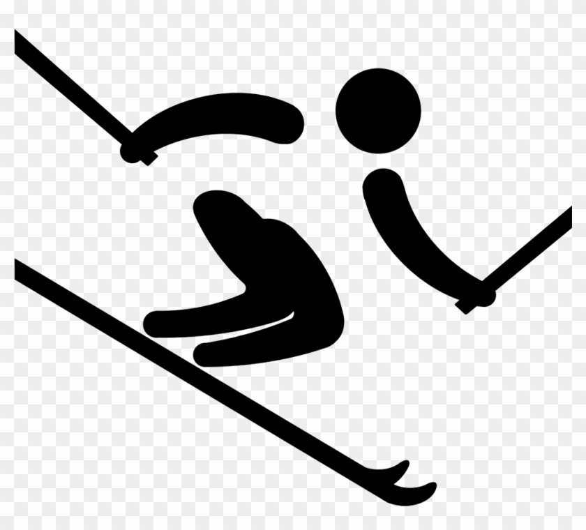 Ski Alpin Olympische Disziplin - Alpine Skiing Pictogram #227728