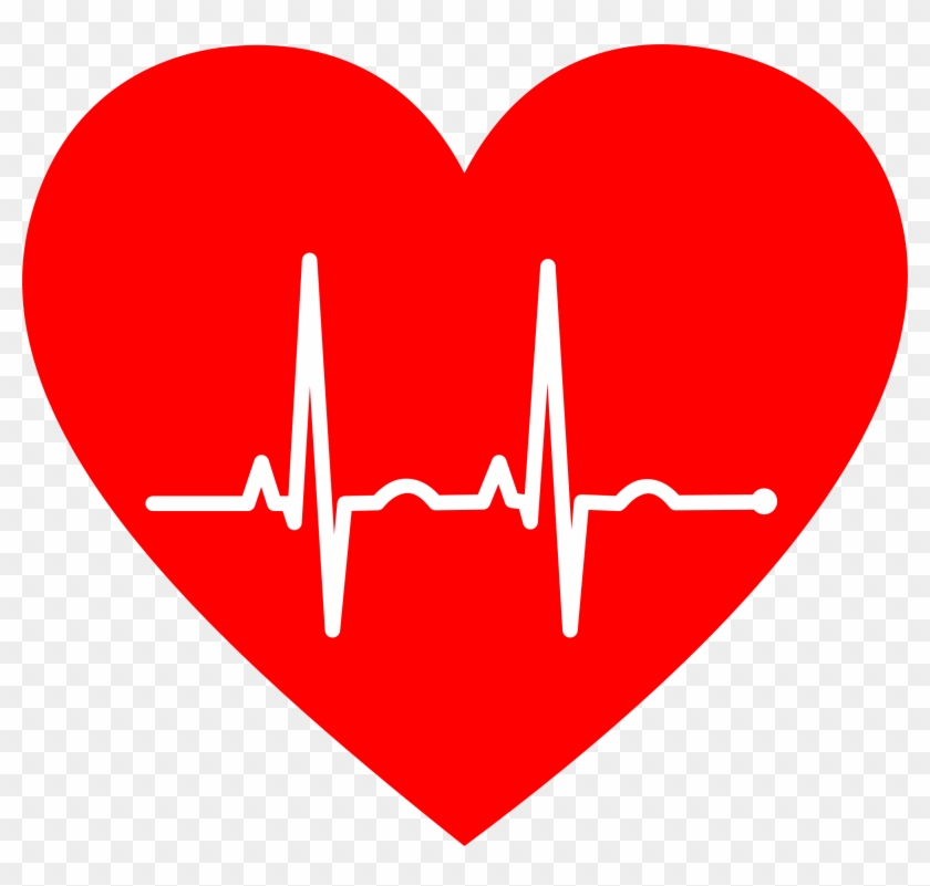 Ekg Elektrokardiogramm Herz Kunst Liebe Ro - Heart With Ekg Line #227869