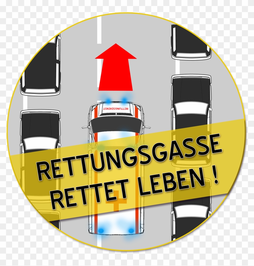 Rettungsgasse Bilden - Aufkleber Rettungsgasse Rettet Leben #227920