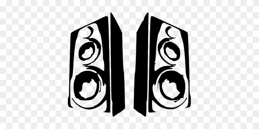 Speakers Sound Audio Speaker Entertainment - Speaker Black And White #228197