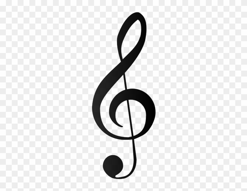 Music Notes Clip Art - Treble Clef Vector Free #228682