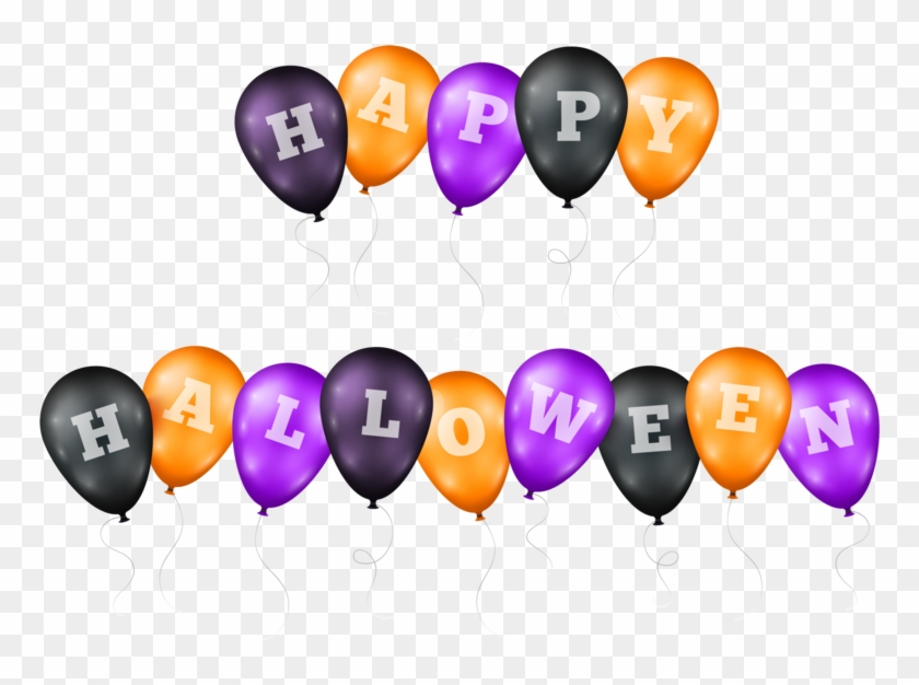 Happy Halloween Balloons Transparent Png Clip Art Image - Halloween Free To Use Transparent #228720