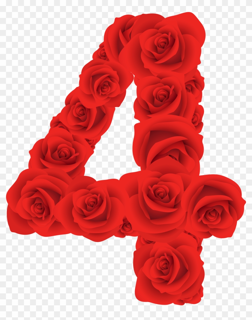 Clipart-bilder, Rote Rosen, Zahlen, Imperium - Red Roses Numbers #228918