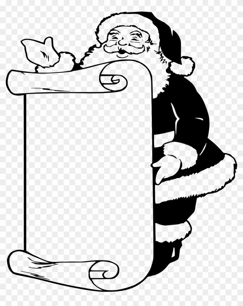 Santa Claus Black White #228968