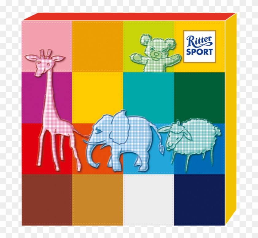 Ritter Sport Geschenkverpackung Für 100g Tafeln "kinder" - Ritter Sport #229093