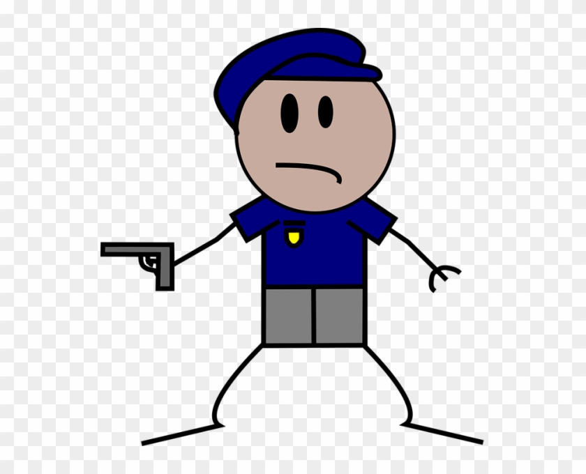 Polizei Cartoon Strichmännchen Lustig - Police Stick Figure #229357