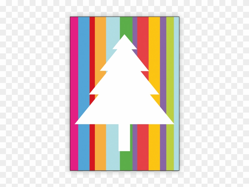 Coole Designer Weihnachtskarte Mit Bunten Streifen - Christmas Card #229445