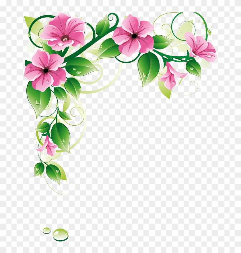 Photoshop Scrap Png - Flowers On The Side #229466