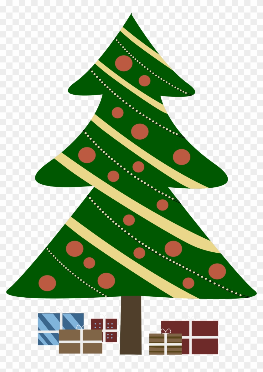 Where To Download Free Clip Art Of Christmas Trees - Christmas Tree Cartoon With Presents #229468