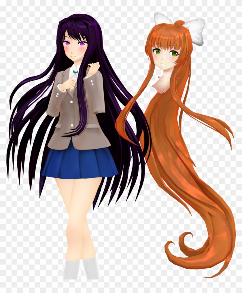 Rimuu 1,295 73 Yuri X Monika By Hoshichom - Ddlc Yuri X Monika #229627