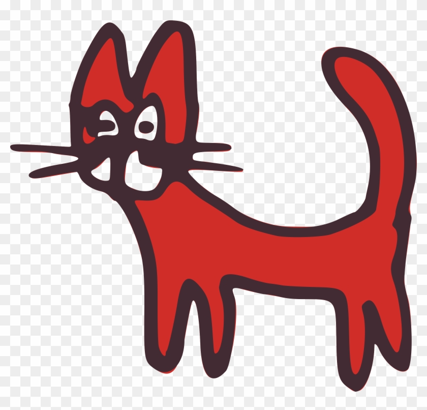 Red Cat Clipart - Cat Hoodies & Sweatshirts #229659