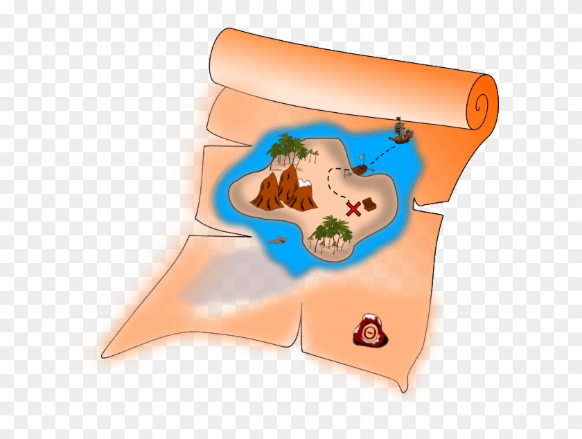 Zur Schatzsuche Runter - Cartoon Pirate Treasure Map - Free Transparent PNG  Clipart Images Download