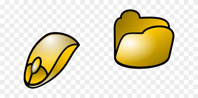 And Computer, Mouse, Icon, Folder, Gold, Theme, And - Gold Computer Png #229704