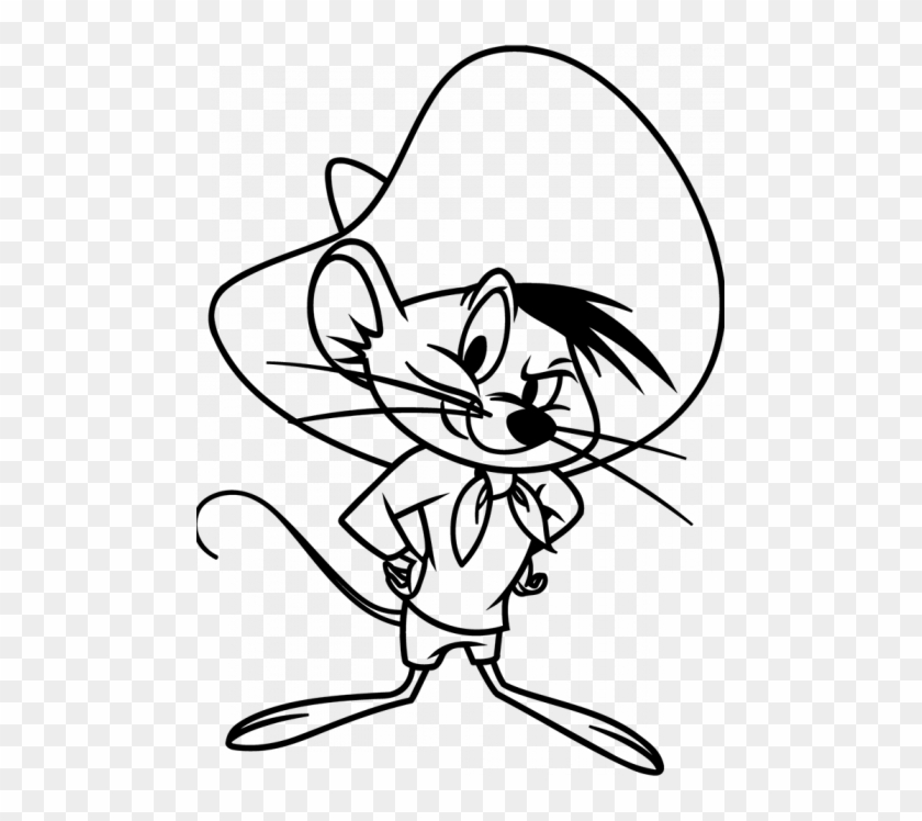 Looney Tones Speedy Gonzales Warning Coloring Pages - Speedy Gonzales Coloring Pages #229844