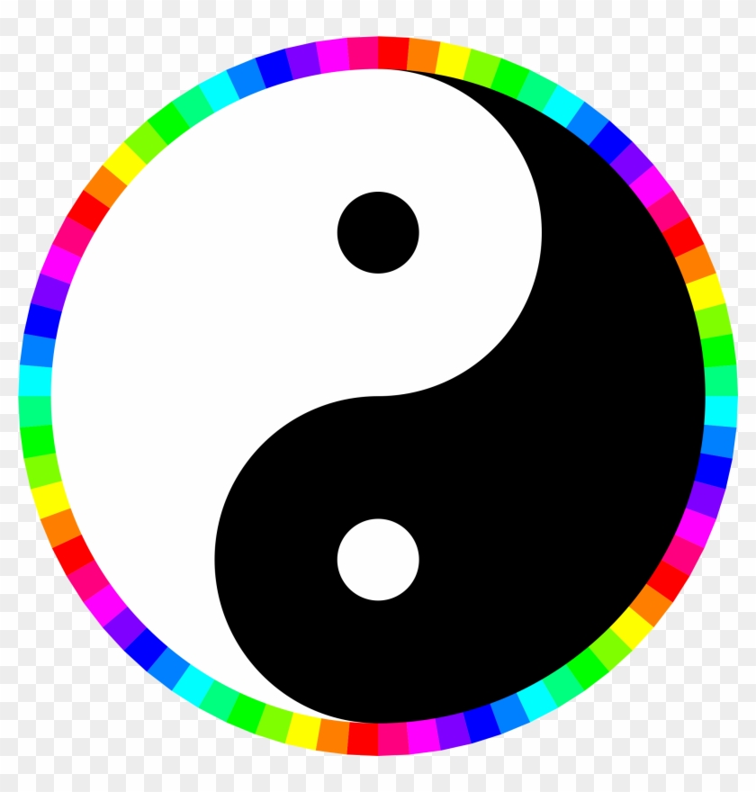 Rainbow Around Yinyang - Yin Yang Symbol #230078