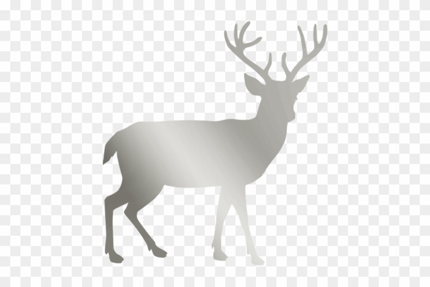 Silber, Hirsch, Weihnachten, Tier - Transparent Deer Silhouette Png #230248