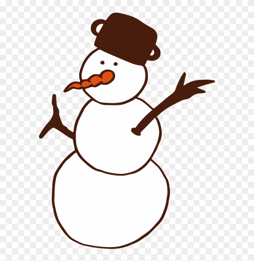 Der Schneemann Mit Karotte Und Topf Ist Ein Blickfang - Design #230310