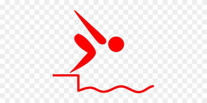 Startblock, Schwimmen, Start, Sprung - Swimming Pictogram #230449