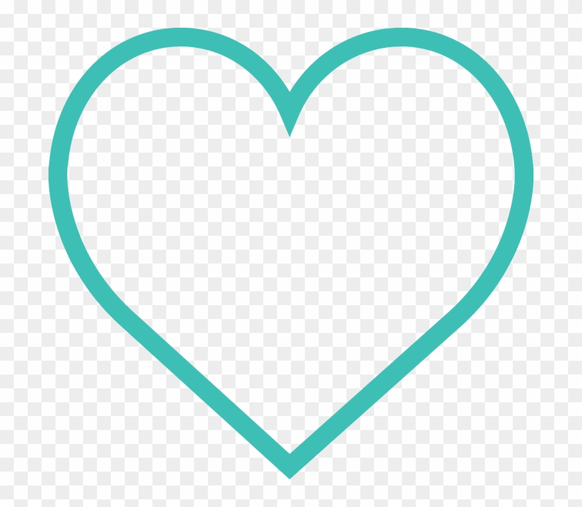 Hermoso Diseño - Blue Heart Outline Clipart #230554