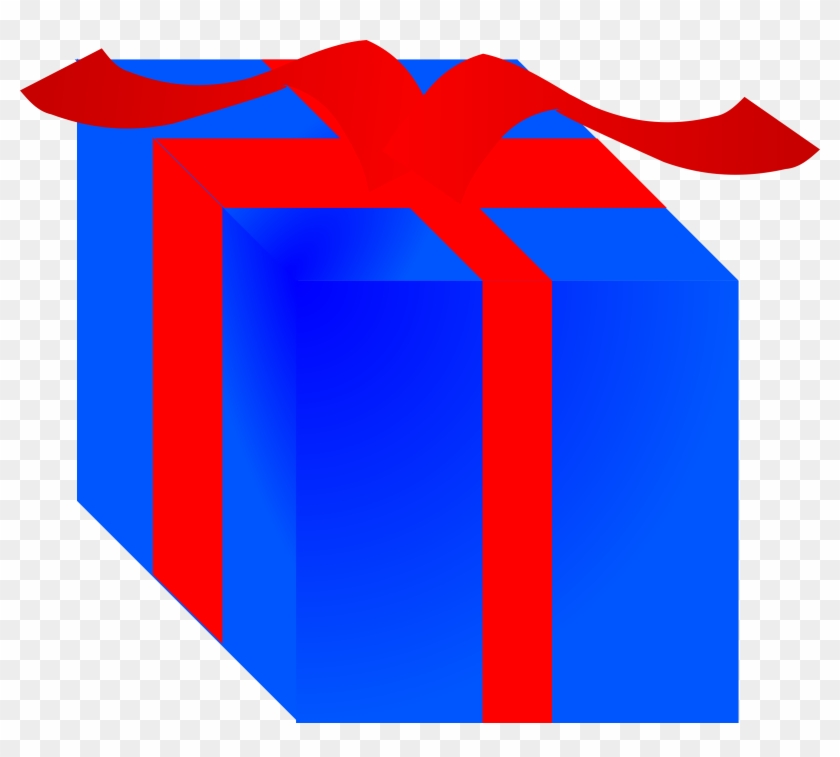 Box, Blue, Cartoon, Ribbon, Free, Gift, Birthday - Red And Blue Objects #230609