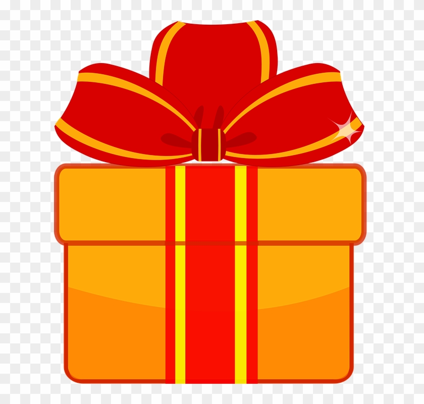 Red Present, Wrapped, Christmas, Birthday, Gift, Red - Gambar Kotak Kado Kartun #230628