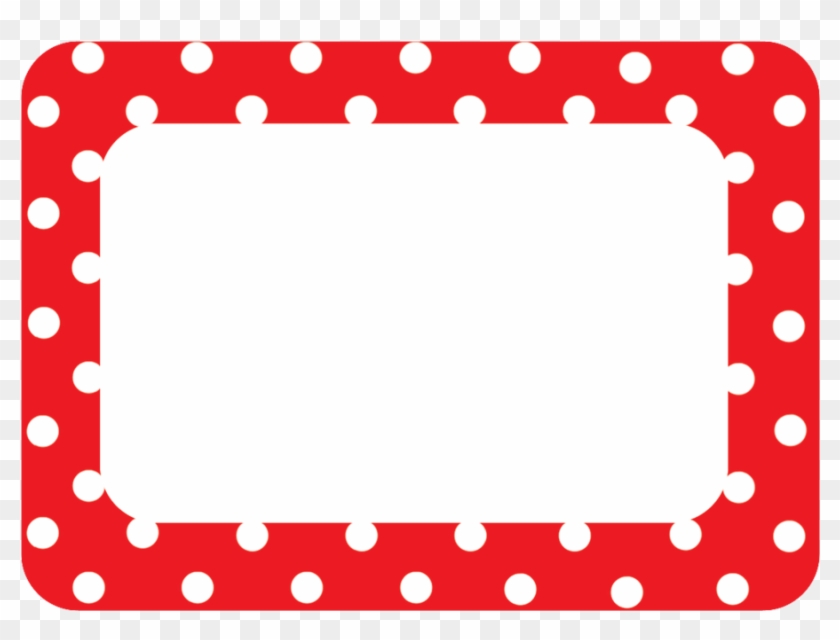 Polka Dots Magnetic Labels - Red Polka Dot Border #230930