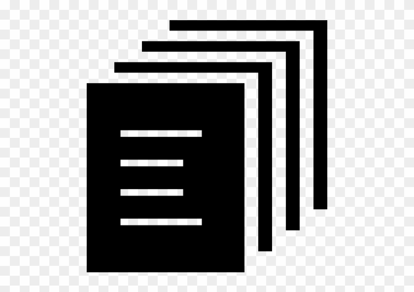 Multiple Files Stack - Files Icon Png Black #1457495