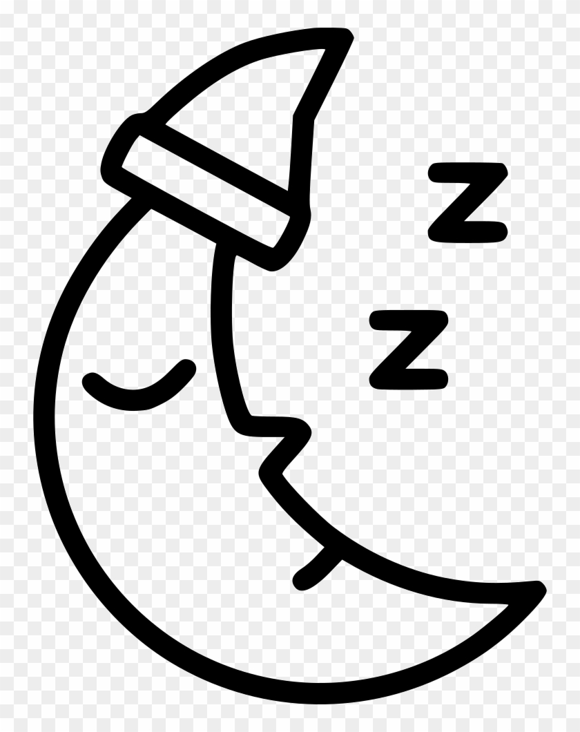 Night Sleepy Time Moon Svg Png Icon - Icon Sleepy #1457510