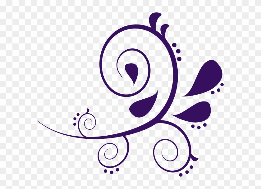 Divider Clipart Purple - Purple Swirls Clipart #1457605
