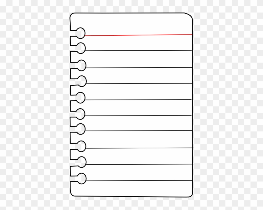 Clip Art Lined Paper Clipart - Clipart Of Notebook Border #1457665