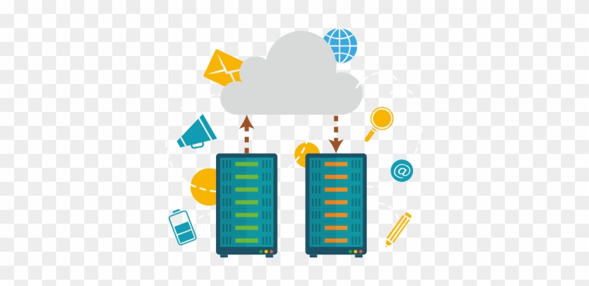Image Of Two Computers Connected By A Cloud - Image Of Two Computers Connected By A Cloud #1457679