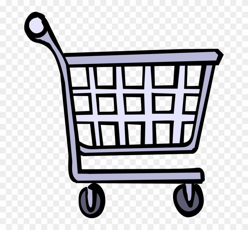 Shopping Cart Royalty Free Vector Clip Art Illustration - Supermarket #1457719