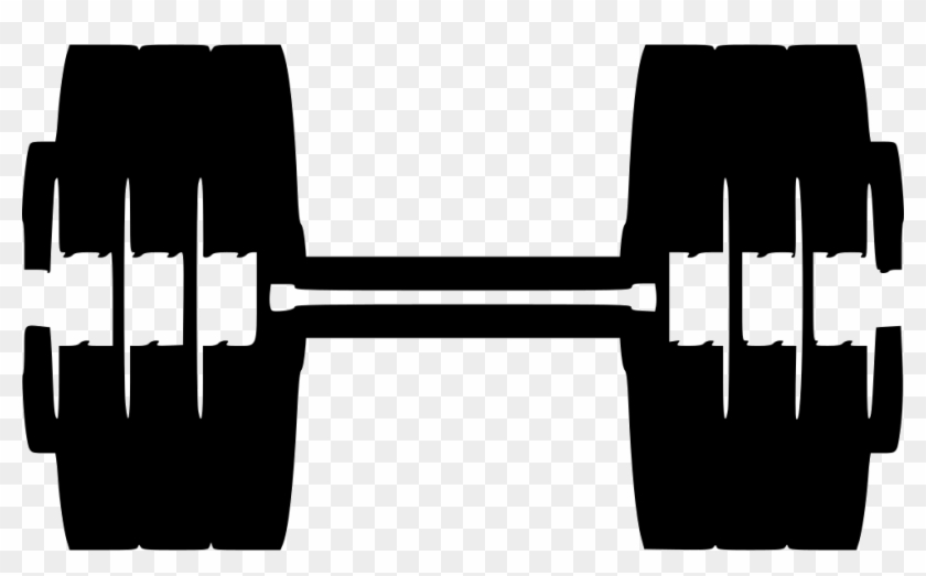 dumbbell clipart black