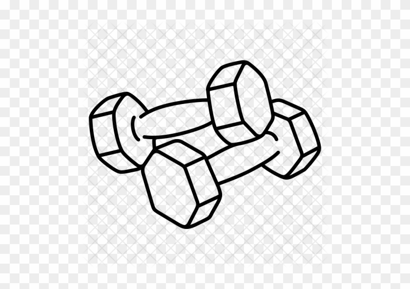 dumbbell clipart black and white