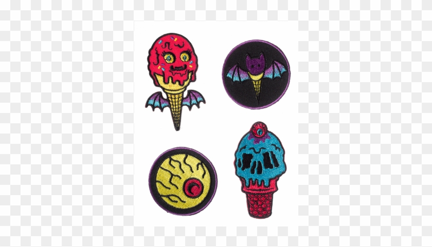 Sourpuss Ice Creep Cones Lil Punker Patch Set - Cartoon #1457837