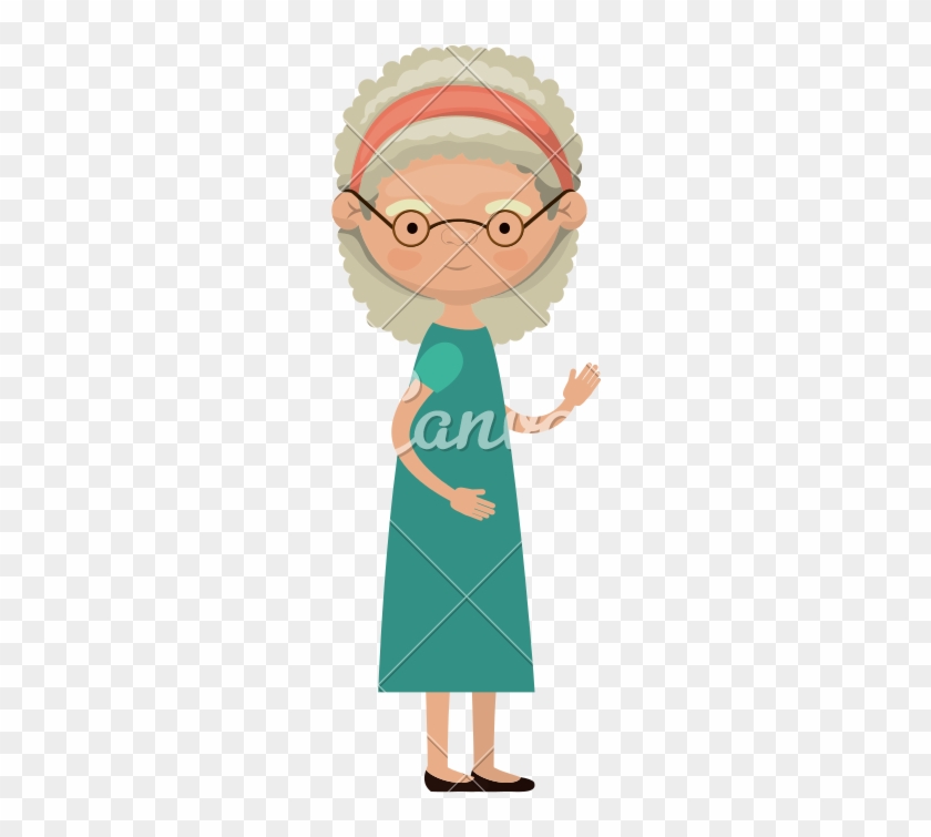 Elderly Woman In Dress - Clothing #1458014
