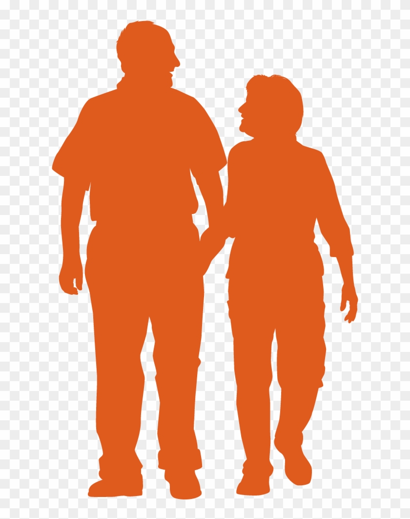 Graphic Free Elderly Couple Clipart - Silhouette Older Couple #1458022