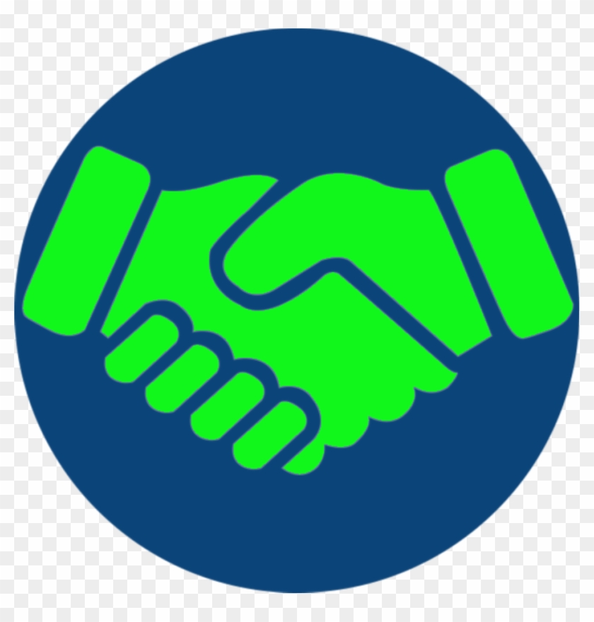 Quality Service Provider - Hand Shake Icon Green #1458144