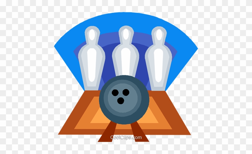 Bowling Ball, Bowling Pins Royalty Free Vector Clip - Ten-pin Bowling #1458183