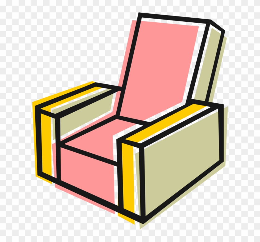 Living Room Chair Royalty Free Vector Clip Art Illustration - Clip Art #1458224