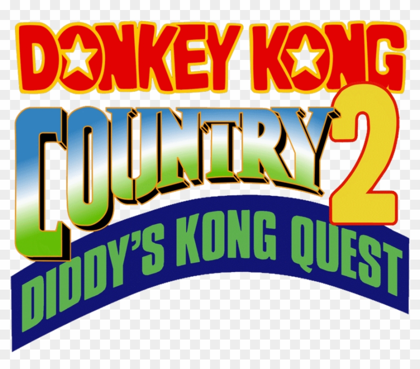 Donkey Kong Country 2 Diddy's Kong Quest Logo Clipart - Donkey Kong Country 2 Logo #1458284