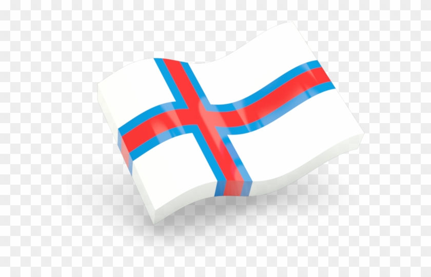 Clip Art Illustration Of Flag Of Faroe Islands With - Flag #1458290