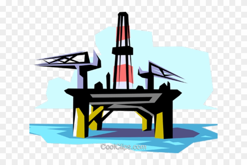 Oil Rig Clipart - Offshore Drilling Rig Cartoon #1458494