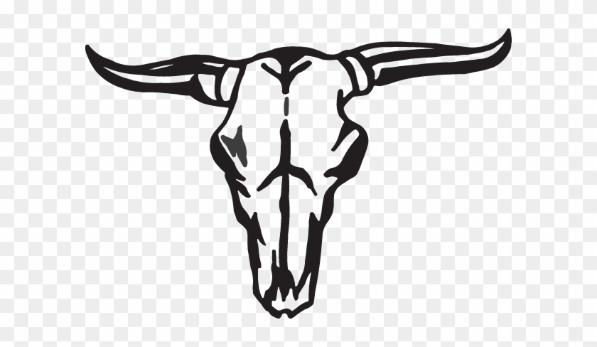 Bull Clipart Male Cow - Texas Longhorn Bull Skull #1458627