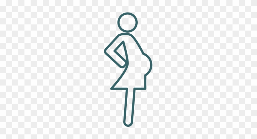 Prenatal Massage - Pregnant Woman Outline #1458983
